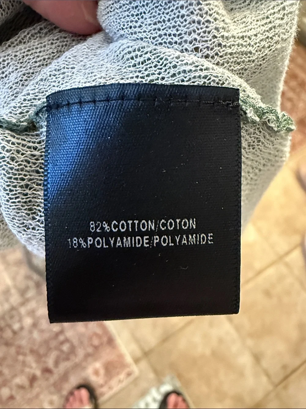 Lafayette 148 New York sage green and cream striped knit top